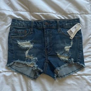 RSQ Tillys Mid Rise Ripped Jean Shorts